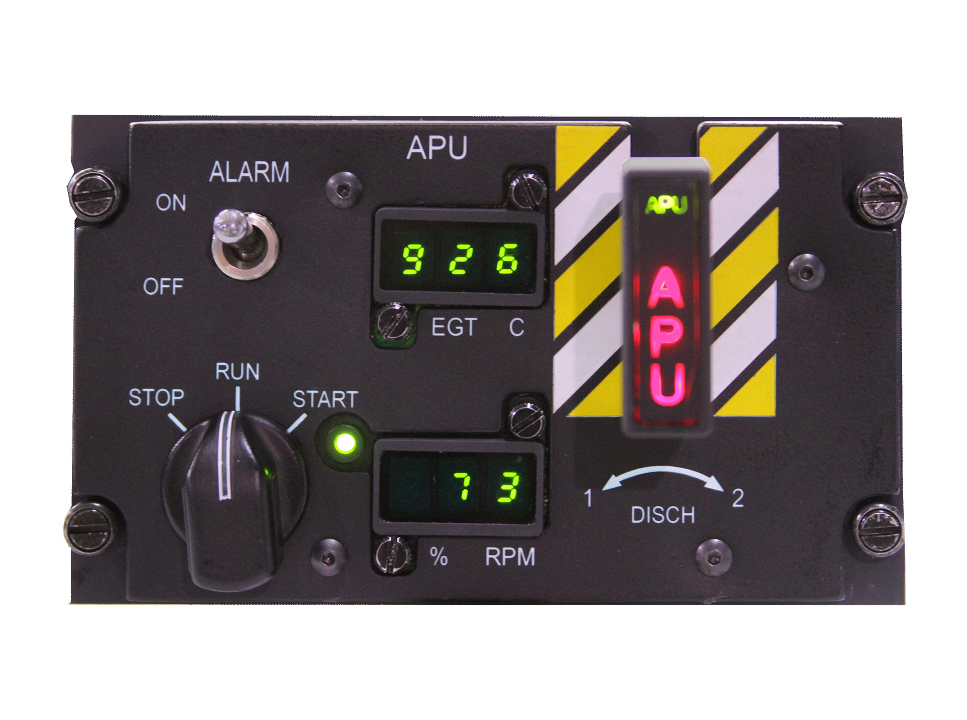 C-130J Simulated Overhead APU Panel
